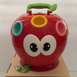 Educational Learning Apple & Worm Shape Sorter Numbers/Colours